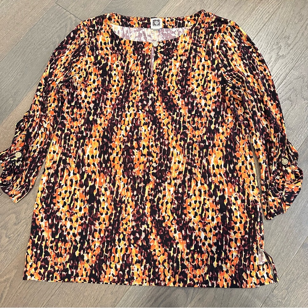 Anne Klein Vibrant Print Blouse